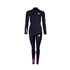 Two Bare Feet Womens Silicone Print Series 2.5mm Wetsuit Jacket & Pants Set (Black/Raspberry)
