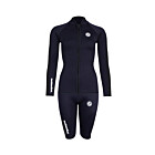 Two Bare Feet Womens Silicone Print Series 2.5mm Wetsuit Jacket & Shorts Set (Black)