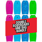 Two Bare Feet Classic Pattern Double Bodyboard and Bag Bundle (Choice of 33", 37", 41", 42", 44")  