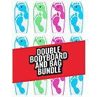 Two Bare Feet 42" Future Print Double Bodyboard and Bag Bundle