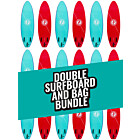Two Bare Feet Foamy Surfboard & Boardbag Double Package (6ft, 7ft, 8ft)