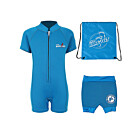 Deluxe Baby Swim Kit - Classic Wetsuit + Nappy Shorts + Bag (Aqua)