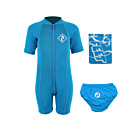 Deluxe Baby Swim Kit - Aquatica Wetsuit + Swim Nappy + Towel (Aqua)