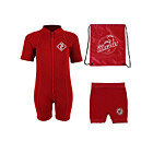 Deluxe Baby Swim Kit - Aquatica Wetsuit + Nappy Shorts + Bag  (Red)