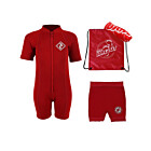 Premier Baby Swim Kit - Aquatica Wetsuit + Nappy Shorts + Towel + Bag (Red)