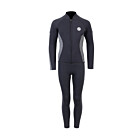 Two Bare Feet Junior Perspective Full Zip 2.5mm Wetsuit Jacket and Pants Set (Black/Grey)