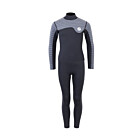 Two Bare Feet Junior Aspect Fleece Lined Zipless Thermal 2.5mm Superstretch Wetsuit Top & Pants Set (Black/Grey Stripes)