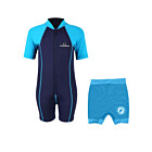 Essentials Baby Swim Kit - Lycra Arm Wetsuit + Nappy Shorts (Aqua)
