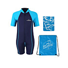 Essentials Baby Swim Kit - Lycra Arm Wetsuit + Swim Bag + Swim Towel (Aqua)