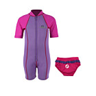 Essentials Baby Swim Kit - Lycra Arm Wetsuit + Swim Nappy (Raspberry)