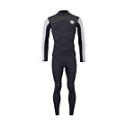 Two Bare Feet Mens Aspect Fleece Lined Zipless Thermal 2.5mm Superstretch Wetsuit Top & Pants Set (Black/Grey/Grey)
