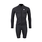 Two Bare Feet Mens Heritage Full Zip 3mm Wetsuit Jacket & Shorts Set (Black)