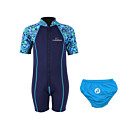 Essentials Baby Swim Kit - Patterned Lycra Arm Wetsuit + Swim Nappy (Aqua)