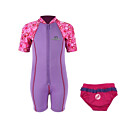 Essentials Baby Swim Kit - Patterned Lycra Arm Wetsuit + Swim Nappy (Lilac)