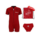 Premier Baby Swim Kit - Classic Wetsuit + Swim Nappy + Towel + Bag (Red)