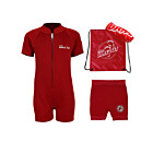 Premier Baby Swim Kit - Classic Wetsuit + Nappy Shorts + Towel + Bag (Red)