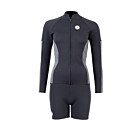 Two Bare Feet Unisex Perspective Full Zip 2.5mm Wetsuit Jacket & Hotpants Set (Black/Grey)
