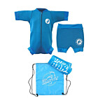 Premier Baby Swim Kit - Newborn Wetsuit + Nappy Shorts + Towel + Bag (Aqua)