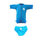 Essentials Baby Swim Kit - Newborn Wetsuit + Swim Nappy (Aqua)