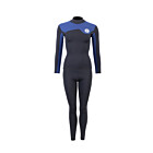 Two Bare Feet Womens Aspect Fleece Lined Zipless Thermal 2.5mm Superstretch Wetsuit Top & Pants Set (Black/Blue)