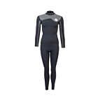Two Bare Feet Womens Aspect Fleece Lined Zipless Thermal 2.5mm Superstretch Wetsuit Top & Pants Set (Black/Grey)