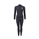 Two Bare Feet Womens Aspect Fleece Lined Zipless Thermal 2.5mm Superstretch Wetsuit Top & Pants Set (Black)