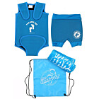 Premier Baby Swim Kit - Wrap + Nappy Shorts + Towel + Bag (Aqua)