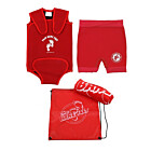 Premier Baby Swim Kit - Wrap + Nappy Shorts + Towel + Bag (Red)