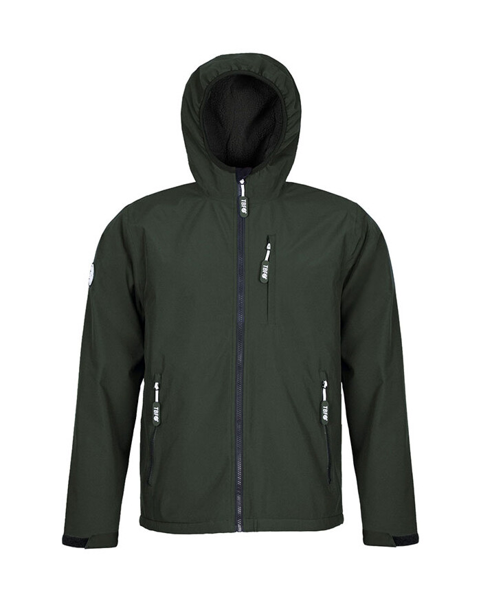 Mens Sherpa Lined Waterproof Jacket (Khaki/Black)