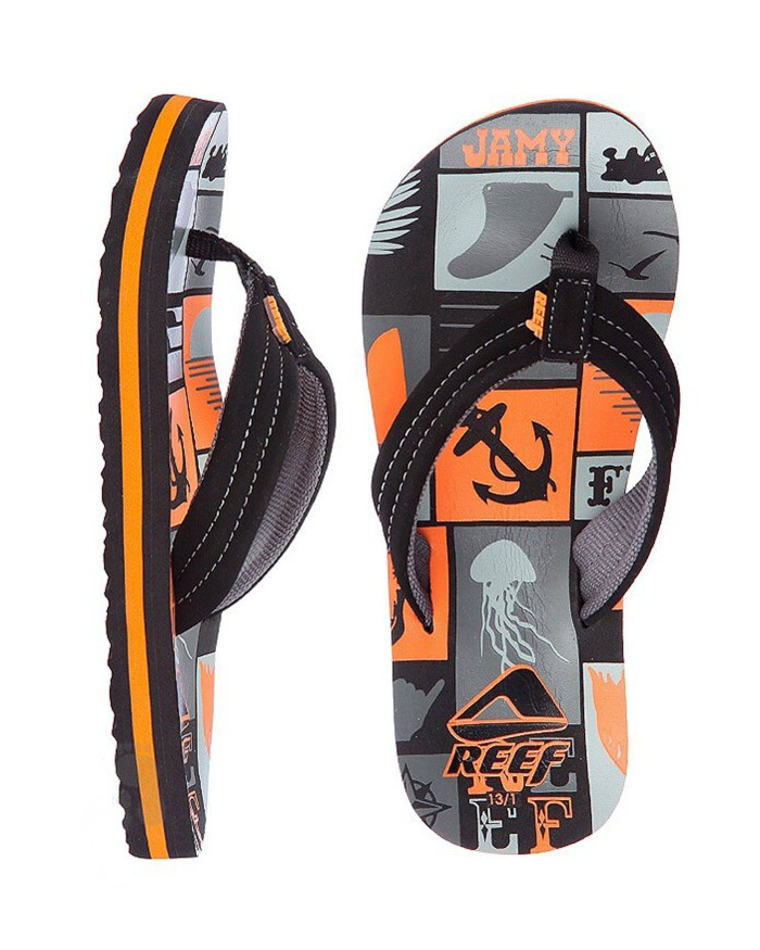 Reef Ahi Kids Sandals Flip Flops Shaka Jelli Footwear at Two