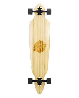 Two Bare Feet "The Duke" 41in Bamboo Series Longboard Skateboard Complete (Black Wheels)