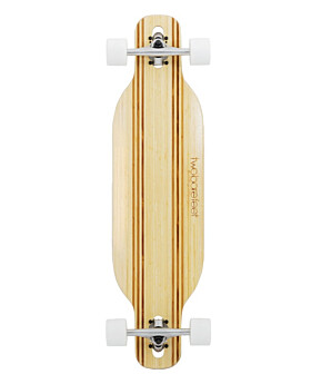 Two Bare Feet "The Bradley" 36in Bamboo Series Longboard Skateboard Complete (White Wheels)
