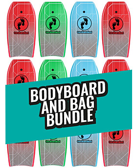 Two Bare Feet Space Single Bodyboard and Bag Bundle (Choice of 33", 37", 41", 42", 44")  