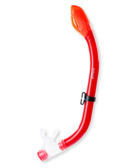 Two Bare Feet Junior Dry Top Silicone Snorkel (Red)