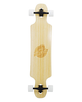 Two Bare Feet "The Hunter" 40in Bamboo Series Longboard Skateboard Complete (White Wheels)