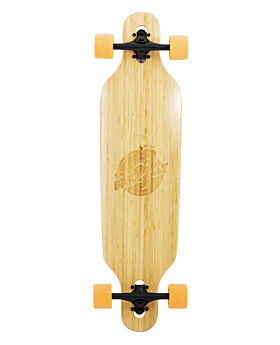Two Bare Feet "The Austin" 36in Bamboo Series Longboard Skateboard Complete (Orange Wheels)