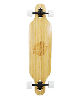 Two Bare Feet "The Austin" 36in Bamboo Series Longboard Skateboard Complete (White Wheels)