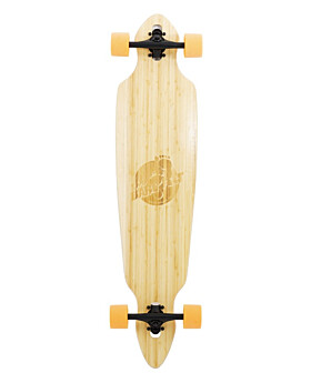 Two Bare Feet "The Duke" 41in Bamboo Series Longboard Skateboard Complete (Orange Wheels)