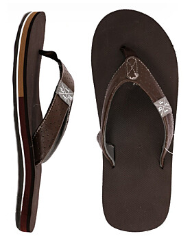 Two Bare Feet Alpha Mens Sandals (Brown / Brown)
