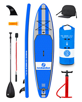Two Bare Feet Archer (Touring) 12'0" x 33" x 6" Inflatable SUP Deluxe Carbon Hybrid Pack (Blue)