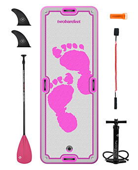 Two Bare Feet Inflatable Balance Platform Super XL 10'0" x 44" x 6" (Pink)