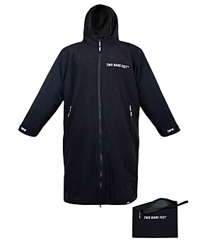 Packable Waterproof Changing Robe with Travel Bag (Black/Black)