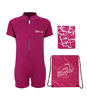 Essentials Baby Swim Kit - Classic Wetsuit + Towel + Bag (Raspberry)
