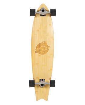 Two Bare Feet "The Deacon" 40in Bamboo Series Longboard Skateboard Complete (Black Wheels)