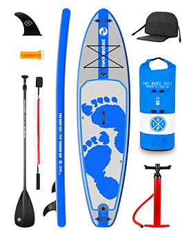 Two Bare Feet Entradia (Touring) 11'6" x 34" x 6" Inflatable SUP Deluxe Carbon Hybrid Pack (Blue)