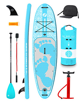 Limited Edition Classic Print Entradia (Allround XL) 10'10" x 34" x 6" Inflatable SUP Deluxe Fibreglass Pack (Aqua)