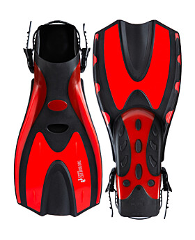 Two Bare Feet Adult Diving Fins (F70 Red)