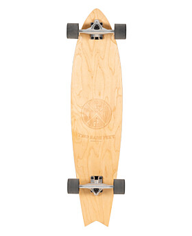Two Bare Feet Girona 40in Canadian Maple Longboard Skateboard Complete (Black Wheels)
