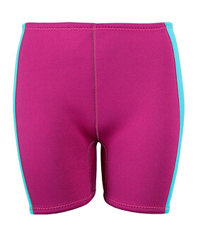 Two Bare Feet Womens Harmony 3mm Wetsuit Shorts (Raspberry / Aqua)