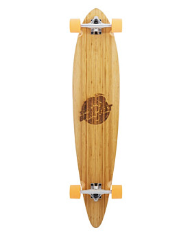 Two Bare Feet "The Chuck" 44in Bamboo Series Longboard Skateboard Complete (Orange Wheels)